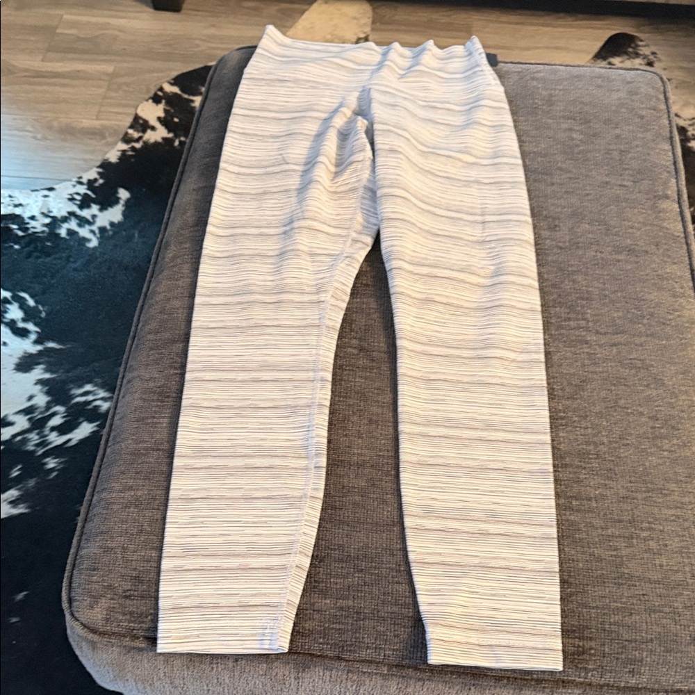 Lululemon Athletica Striped Gray Leggings